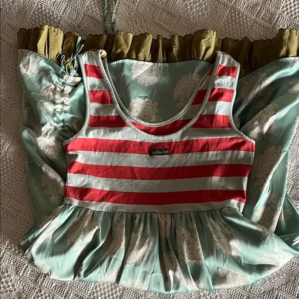 Matilda Jane Serendipity Cupcake Dress Size M Layered Satin Whimsy Coquette